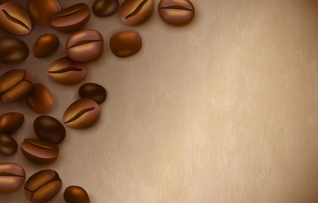 Koffiebonen Vintage achtergrond