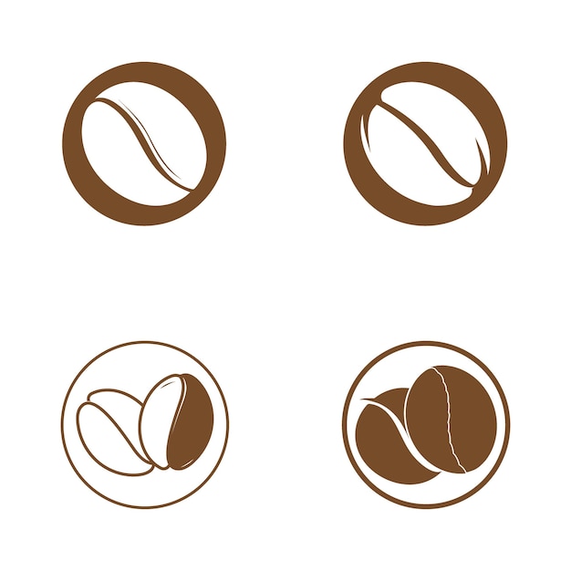 Koffieboon pictogram vector