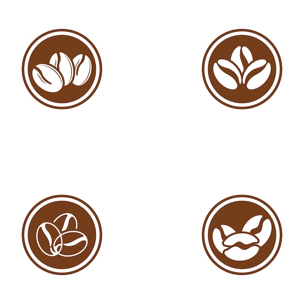 Koffieboon pictogram vector