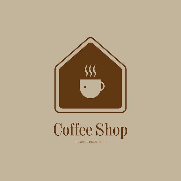 Koffiehuis. coffeeshop logo symbool sjabloonontwerp