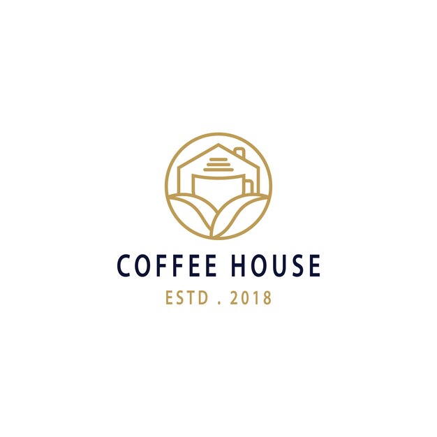 Koffiehuis Eenvoudige Logo Afbeelding Logo Branding Ontwerpsjabloon Cafe Restaurant