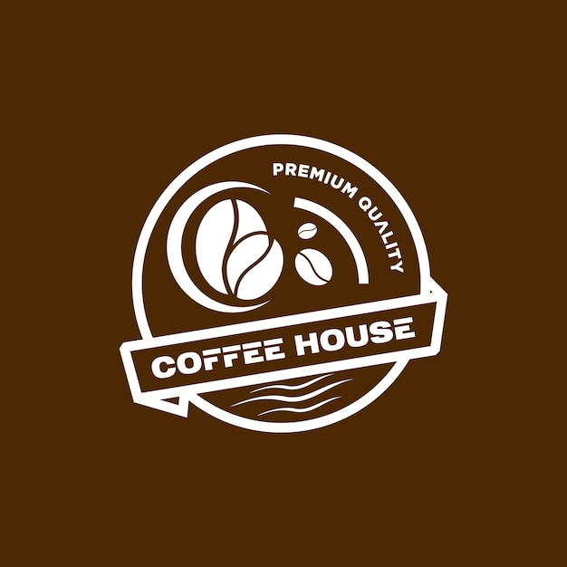 Koffiehuis logo ontwerp vector