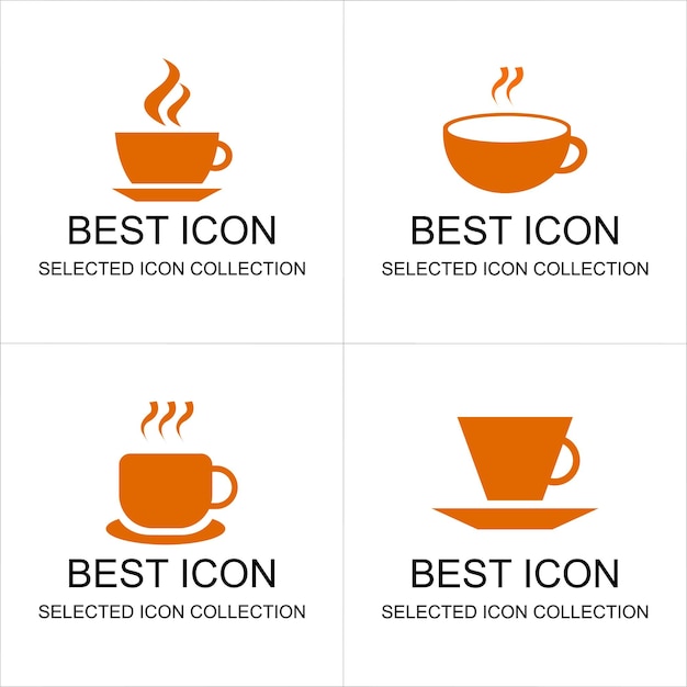 Koffiekopje icon set collectie kan worden gebruikt voor digitaal en print