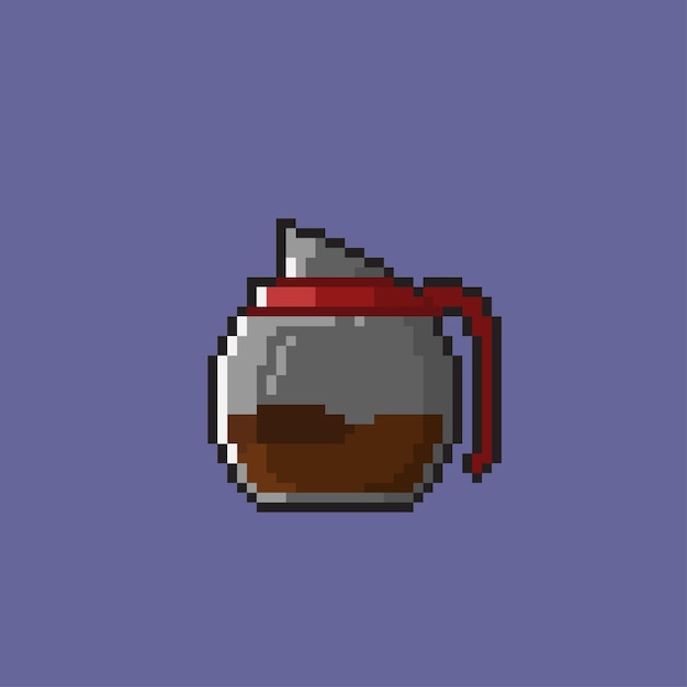 koffiekopje in pixel art-stijl