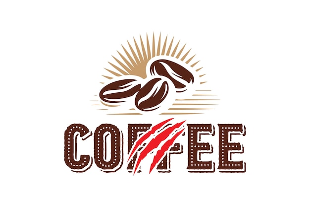 Koffiekopje logo café winkel ontwerp vector