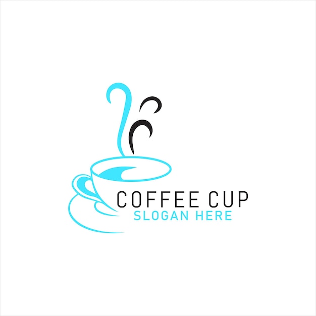 Vector koffiekopje logo ontwerp met vector-formaat.