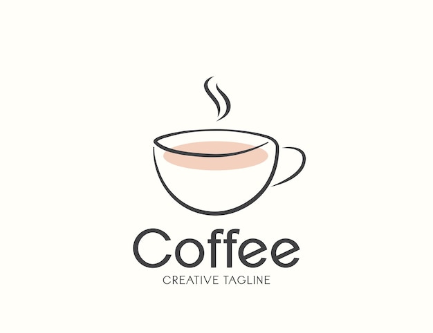 Koffiekopje logo ontwerp