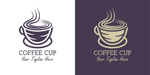 Koffiekopje logo sjabloon voor coffeeshop