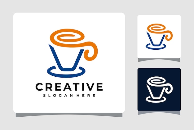 Koffiekopje Logo sjabloonontwerp inspiratie