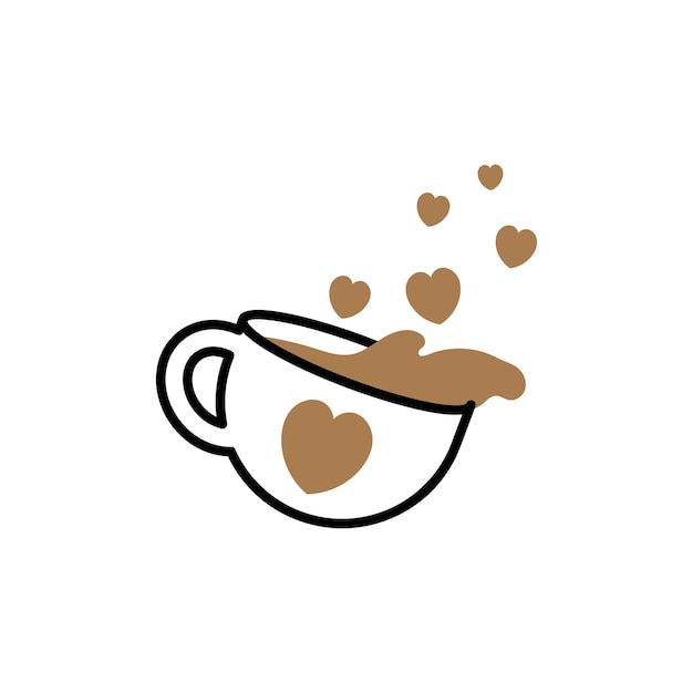 Koffiekopje pictogram ontwerp sjabloon vector geïsoleerd