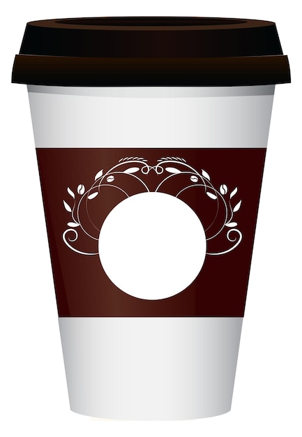 Koffiekopje realistische mockup Afhaaldrankje met blanco merk geïsoleerd op een witte achtergrond
