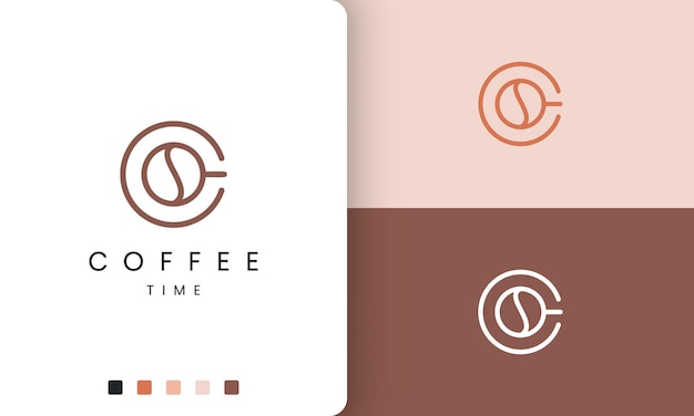 Koffiemok-logo in moderne en eenvoudige vorm