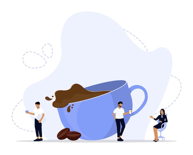 Koffiepauze concept illustratie