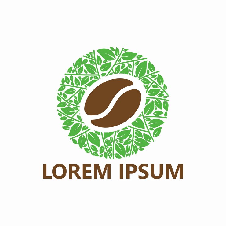 Koffieplant logo sjabloonontwerp