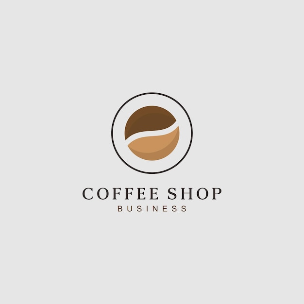 Koffieshop logo ontwerpsjabloon