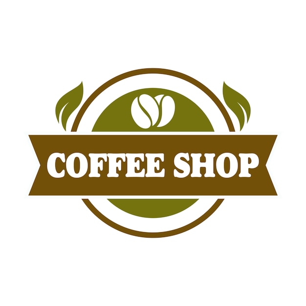 Koffieshop logo ontwerpsjabloon