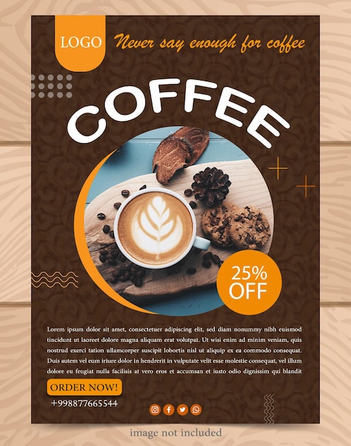 Vector koffieshop poster sjabloon banner vector ontwerp voor sociale media en digitale marketing