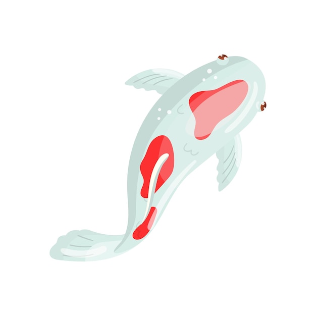 Kohaki carp koi pesce tradizionale pesce sacro giapponese illustrazione vettoriale