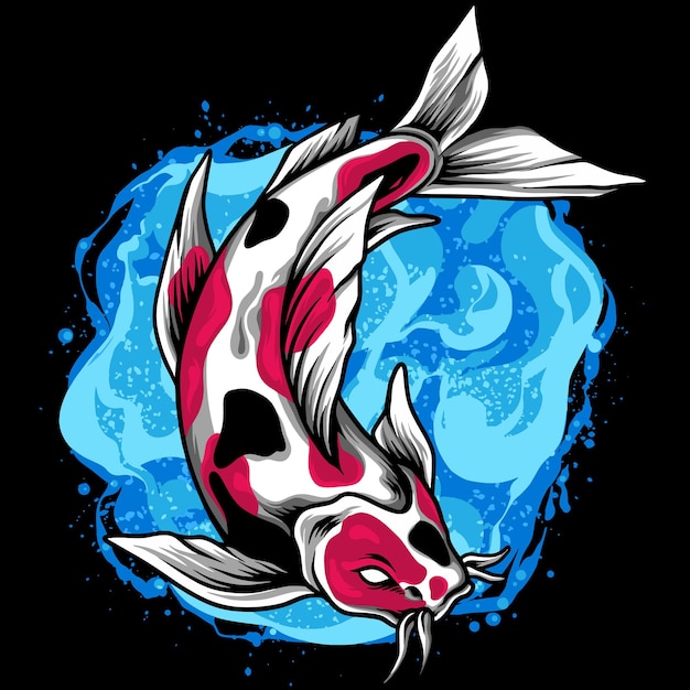 Illustrazione di pesce koi