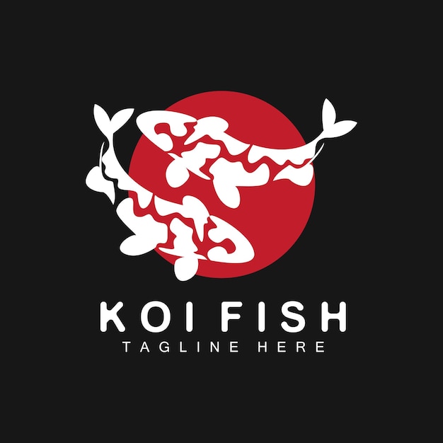 Koi Fish Logo Design Chinese Lucky And Triumph Siervissen Vector Company Brand Gold Fish Icon