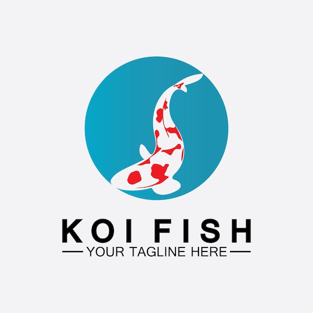 Векторный шаблон логотипа Koi Fish