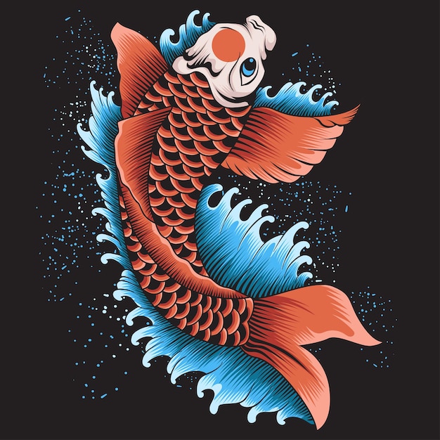 Premium Vector  Koi fish tattoo