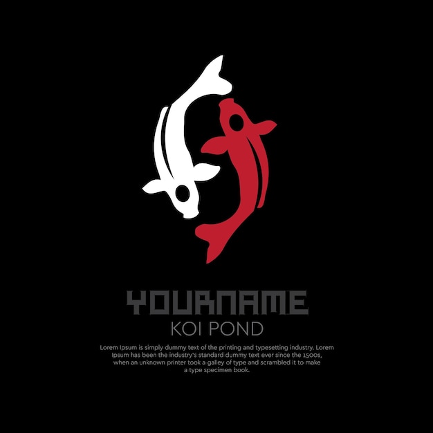 Koi vis logo geïsoleerde vector illustratie