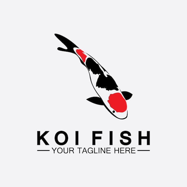 Koi Vis Logo Vector Ontwerpsjabloon