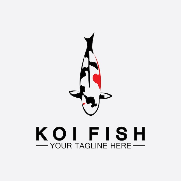 Koi Vis Logo Vector Ontwerpsjabloon