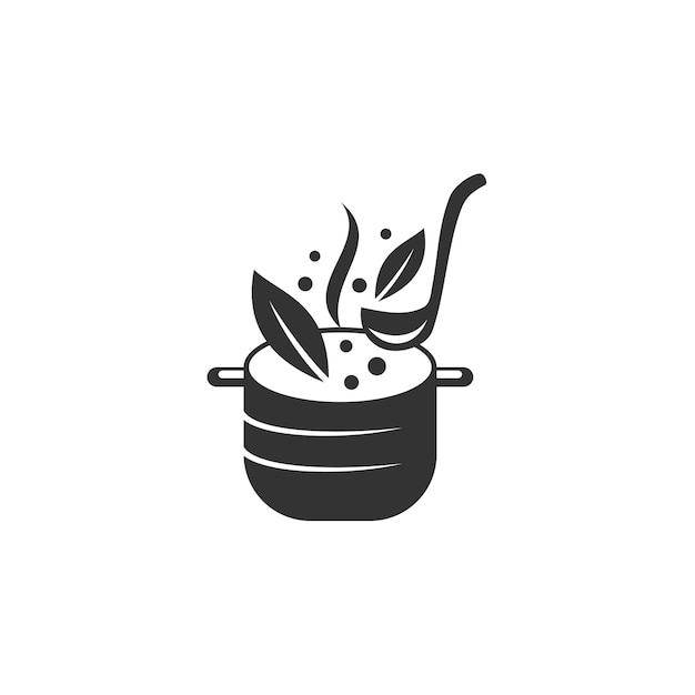 Koken logo sjabloon Pictogram Illustratie Merkidentiteit Geïsoleerde en vlakke afbeelding Vectorafbeelding