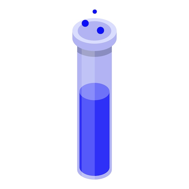 Kokend reageerbuispictogram Isometrisch van kokend reageerbuis vectorpictogram voor webontwerp dat op witte achtergrond wordt geïsoleerd