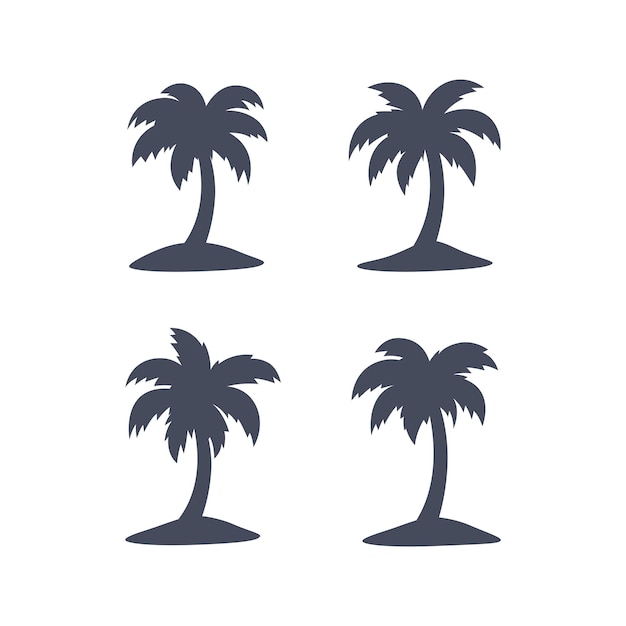 kokospalm logo set kokospalm silhouet