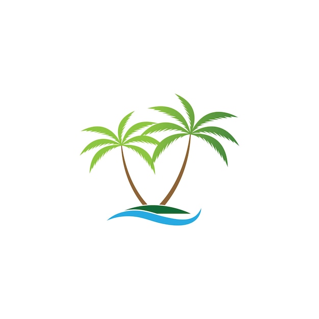 kokospalm logo vector ontwerp