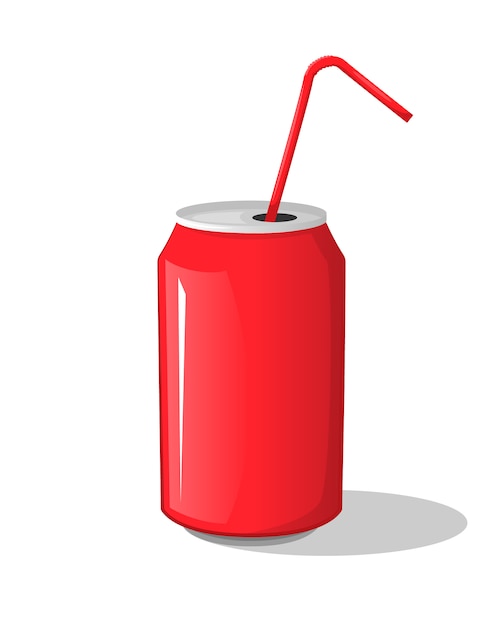 Vector koladrank in een rode de flessenkop van de metaalbank met stokken