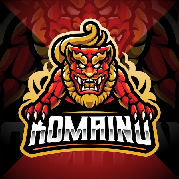 Komainu esport 마스코트 로고 디자인