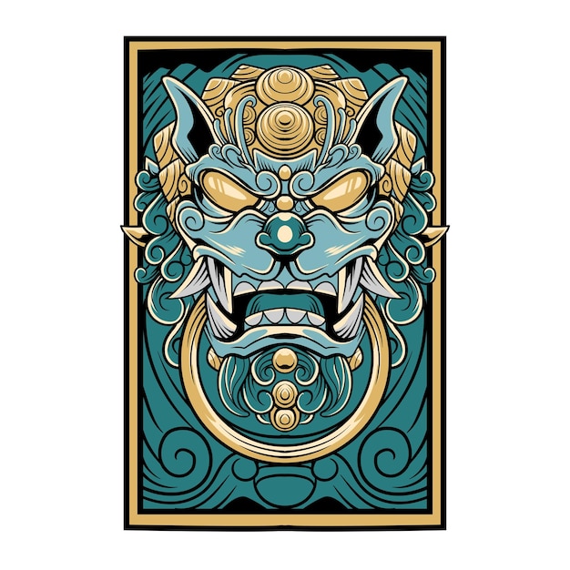 Komainu illustratie met premium kwaliteit voorraad vector