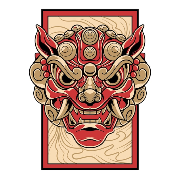 Komainu illustratie met premium kwaliteit voorraad vector