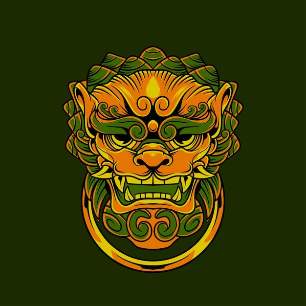 Komainu illustratie met premium kwaliteit voorraad vector