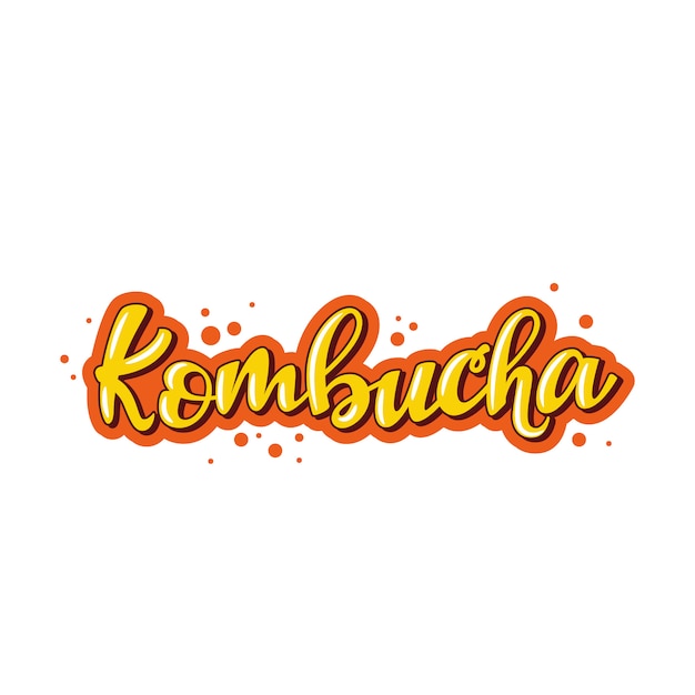 Логотип с надписью Kombucha.