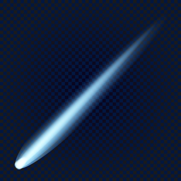 Komeetpictogram Realistische illustratie van komeet vectorpictogram voor webontwerp