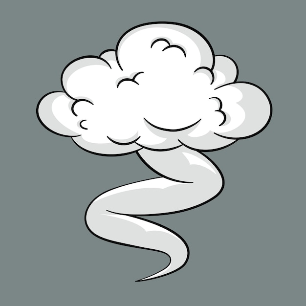 Komische wolk of rook cartoon bewegingseffecten en explosies