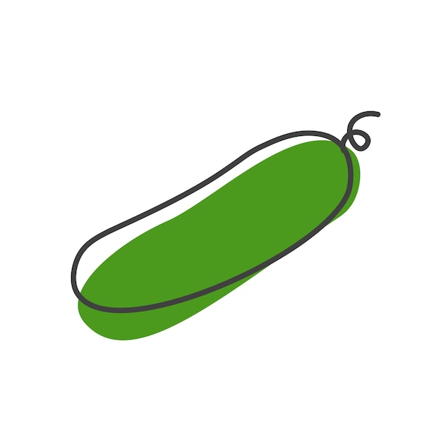 Komkommer lineaire pictogram Fruit symbool Logo concept vectorillustratie geïsoleerd op een witte achtergrond