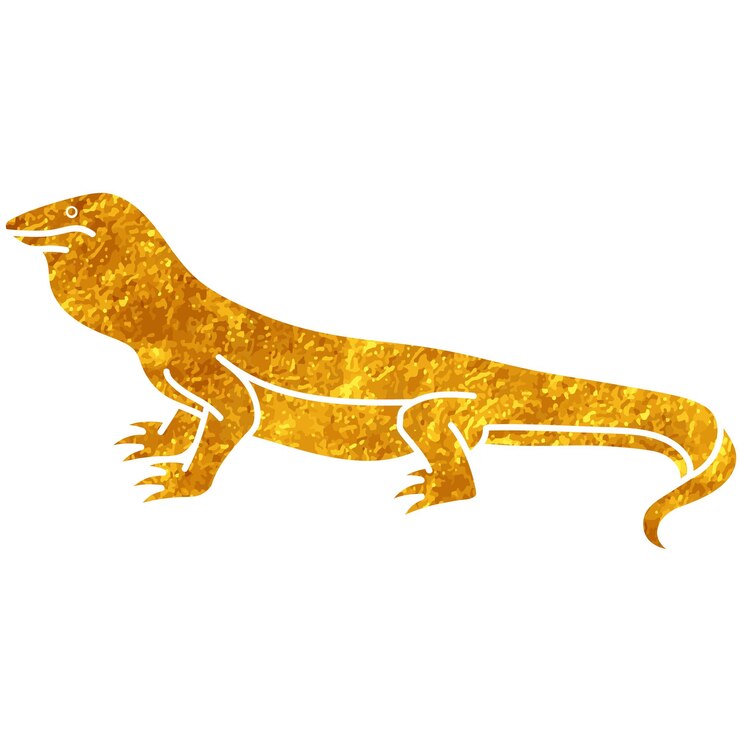 Vector komodo dragon animal reptile icon