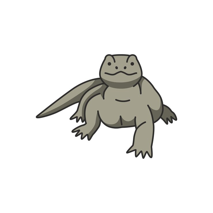 Vector komodo dragon illustration