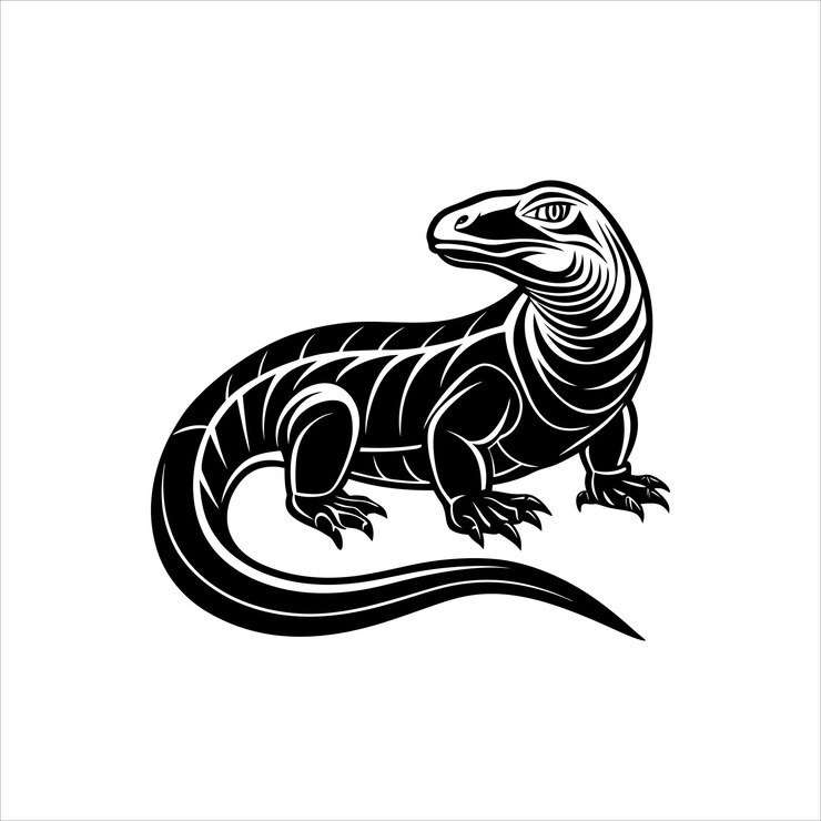 Vector komodo dragon vector svg