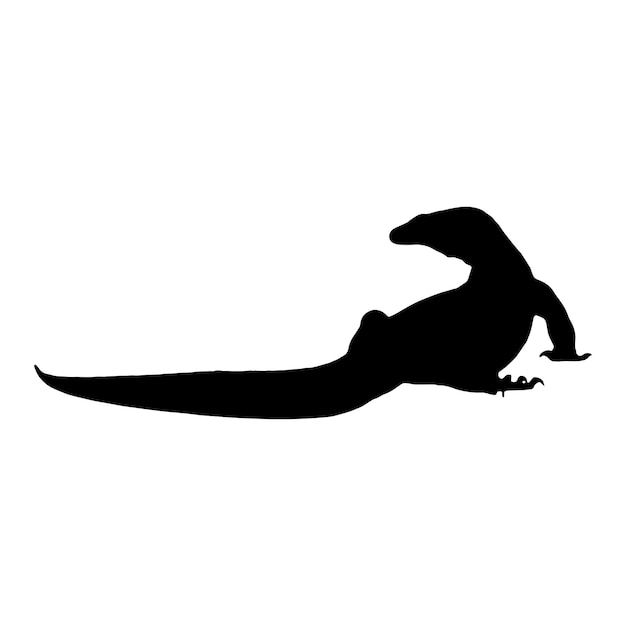 komodo silhouette vector black color on white background