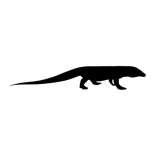 Vector komodo silhouette vector black color on white background