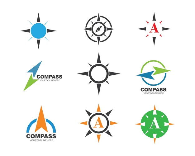 Kompas logo vector sjabloon afbeelding