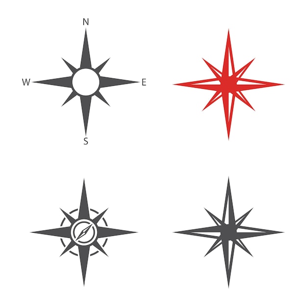Kompas pictogram Vector illustratie ontwerp Logo sjabloon