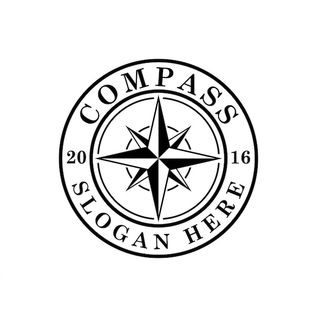 Kompas vintage logobadge